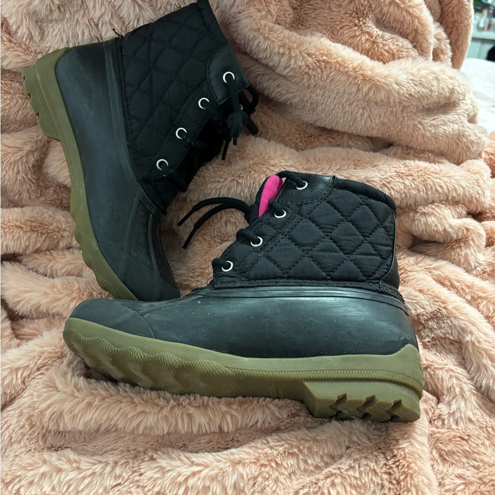 Sperry Girls' Black Port Boots